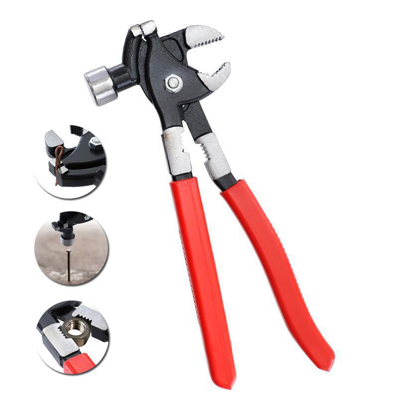 

10in Claw Hammer Adjustable Hammer with Clamping Plier Hand Tool