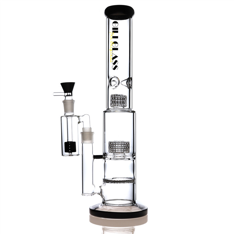 

Honeycomb Bongs Glass Bong 3 Layers Perc Water Pipe Double Matrix percolator Glass Pipes Hady Oil Rigs With Ash catcher Quartz Banger
