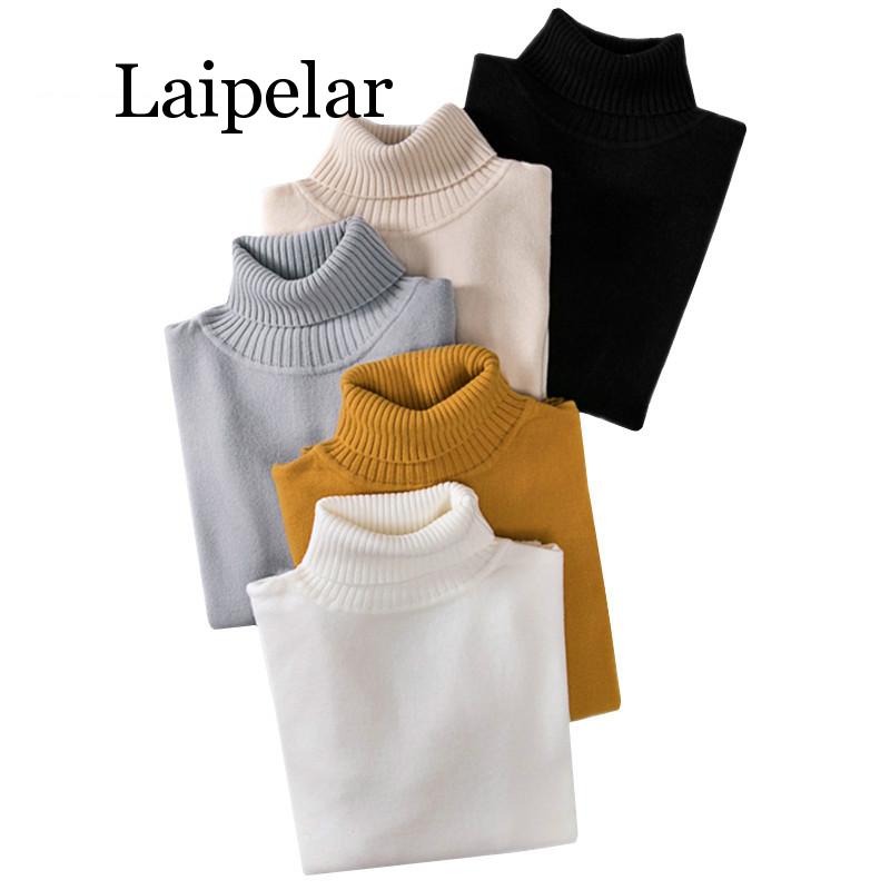 

Laipelar Autumn And Winter Sweater Women knitted bottoming shirt Elastic long-sleeve Turtleneck Pullovers Female Knitted sweater, White