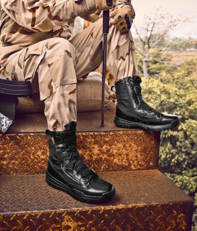 

athletic big men high gang army wearresistant special forces tactical boots antiskid large desert combat shoes training sneaker yakuda local online store, Black