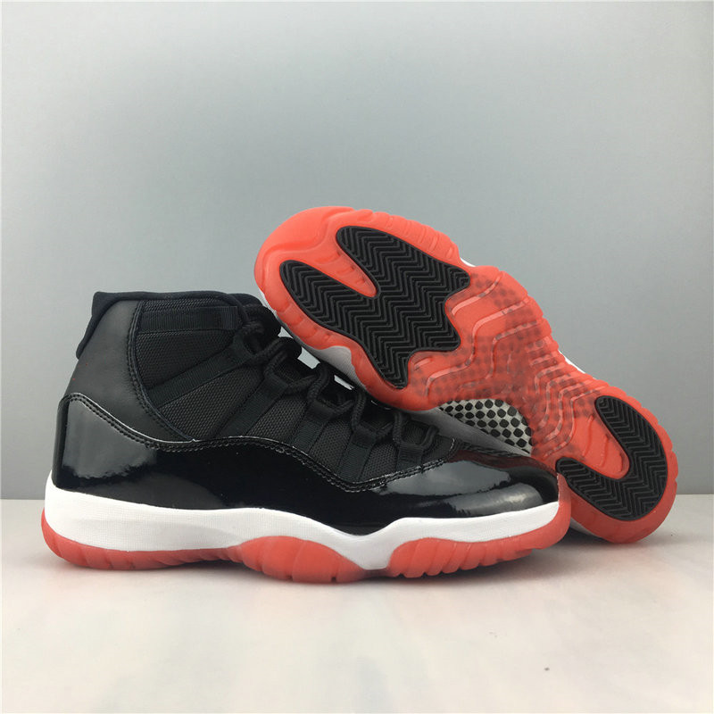 

Best Quality 11 Bred 2019 Man Basketball Designer Shoes Black White Varsity Red XI Fashion Trainers Real Carbon Fiber Come With Box
