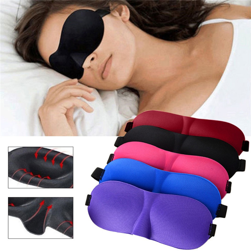 Masque de sommeil 3D Sleep Sleeping Eyeshade Cover Shade Patch Femmes hommes Soft Portable Travel Eyepatch CT-037