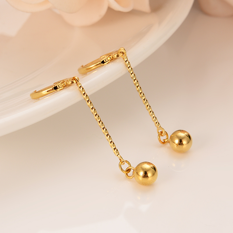 

Dubai India African gold earrings ball pen nib gold tassel personality girl lady married engagement gifts souvenirs, Golden;silver