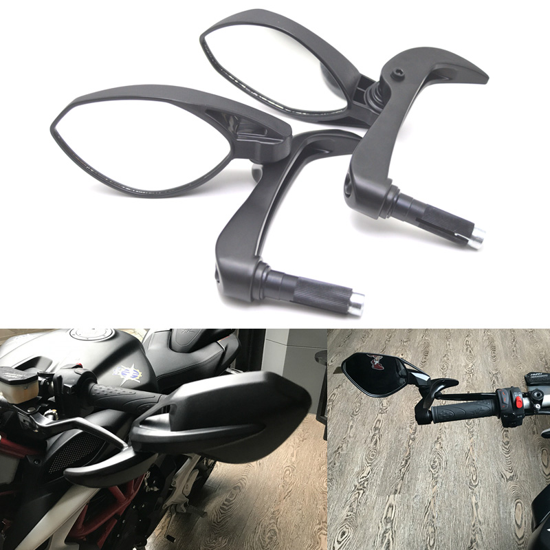 

Motorcycle mirror 7/8" 22mm moto handlebar end side rearview mirror For MV AGUSTA F3 675 F4 1000 Rivale 800 Stradale800
