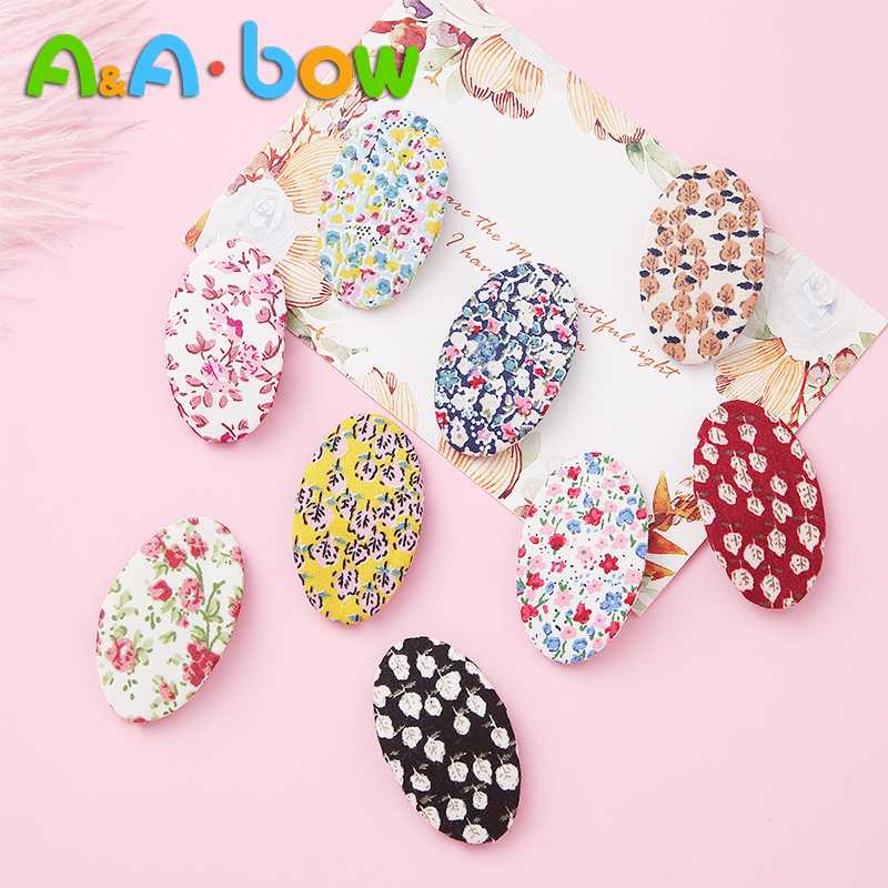 

5Pcs Oval Snap Hair Pin for Hair Clip Cotton BB Hairpins Lovely Retro Floral Clips Barrettes for Baby Accessorie, A2nsnsfb-9744-2-3