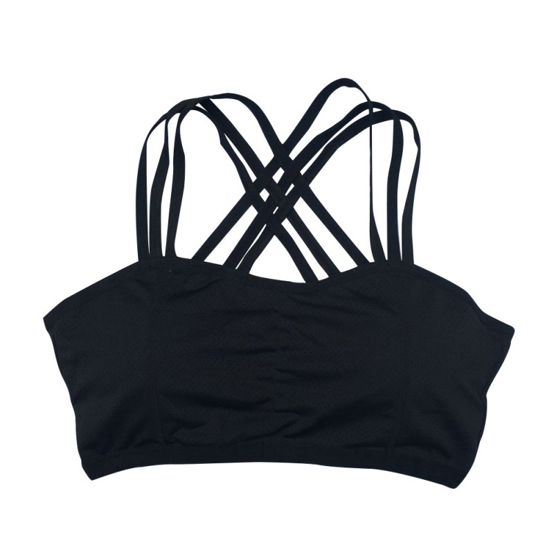 

Women Sports Bra Workout Yoga Fitness Tank Top Stretch Seamless Racerback Padded Outdoor, Black
