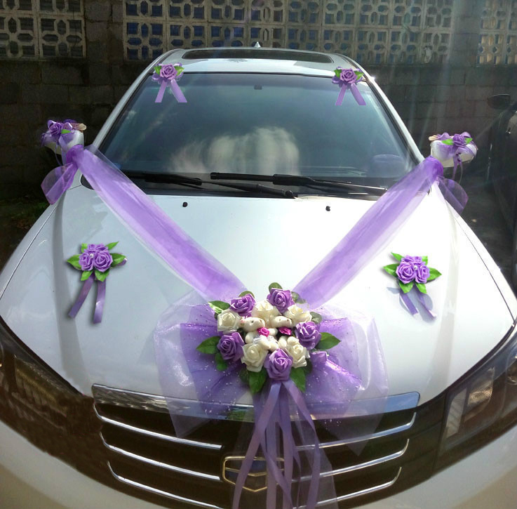 2019 Simple Style Wedding Car Decorative Flowers Heart Shaped