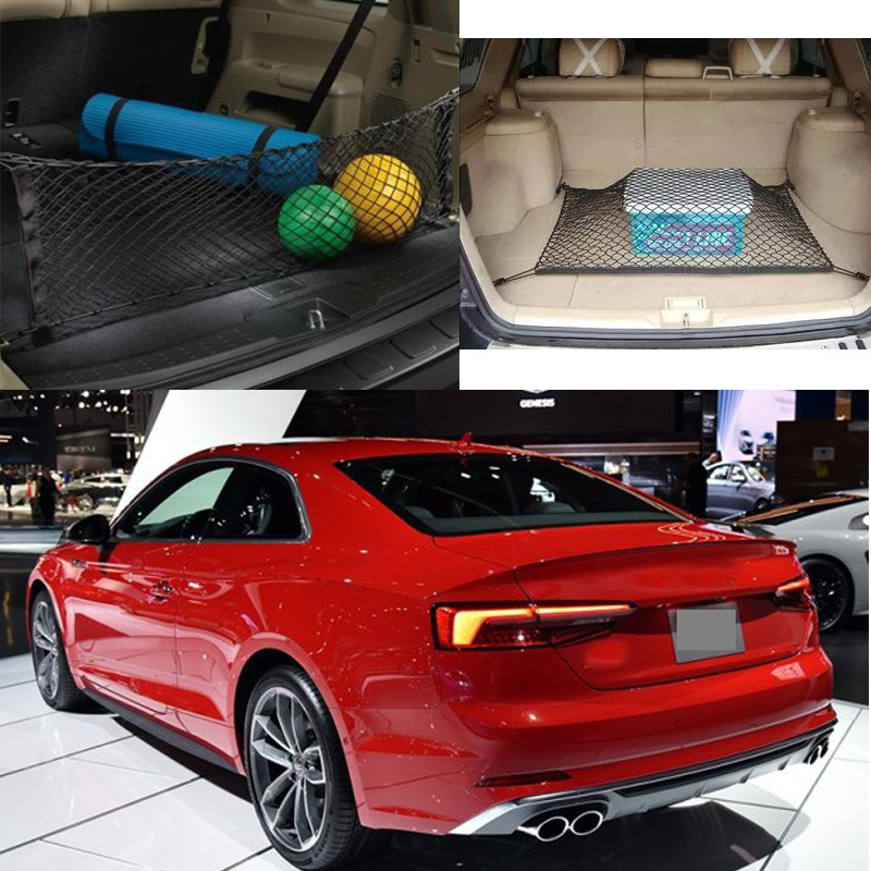 

For AUDI S5 model Car Auto Rear Trunk Cargo Organizer Storage Nylon Plain Vertical Seat Net