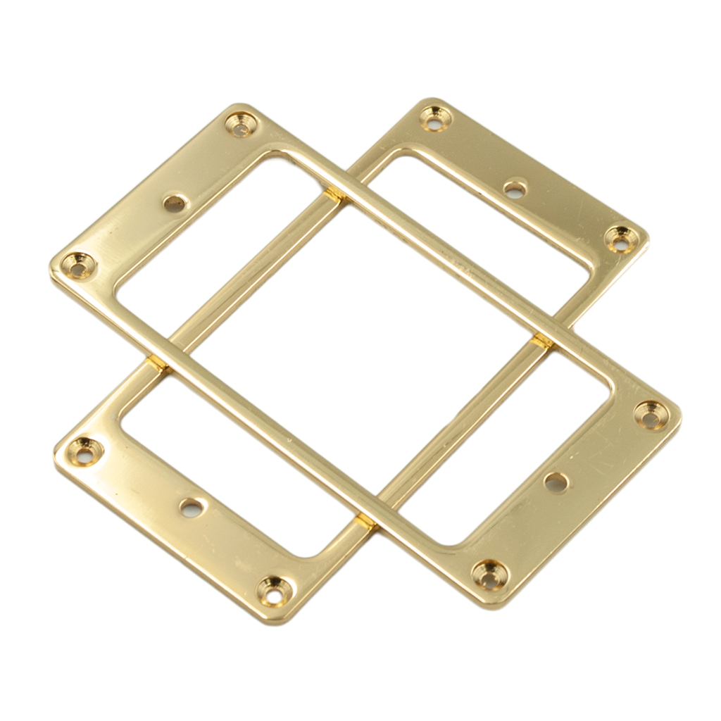 

Set of 2 Humbucker Pickup Ring Mounting Frame Flat Bottom for Electric Guitar Pickup, Golden