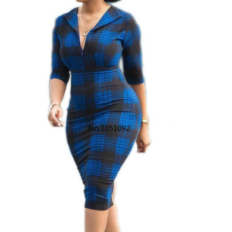 

Wholesale Elegant Women Dresses Bodycon Office Formal Business Work Party Sheath Tunic Pencil Midi O-neck Short Sleeves Dress, Multi