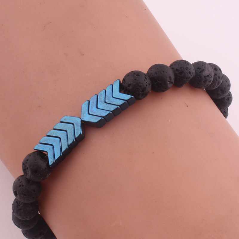 

Sacred Arrow Nature Lava Stone Diffuser Men Women Bracelet Health Care HSJ88