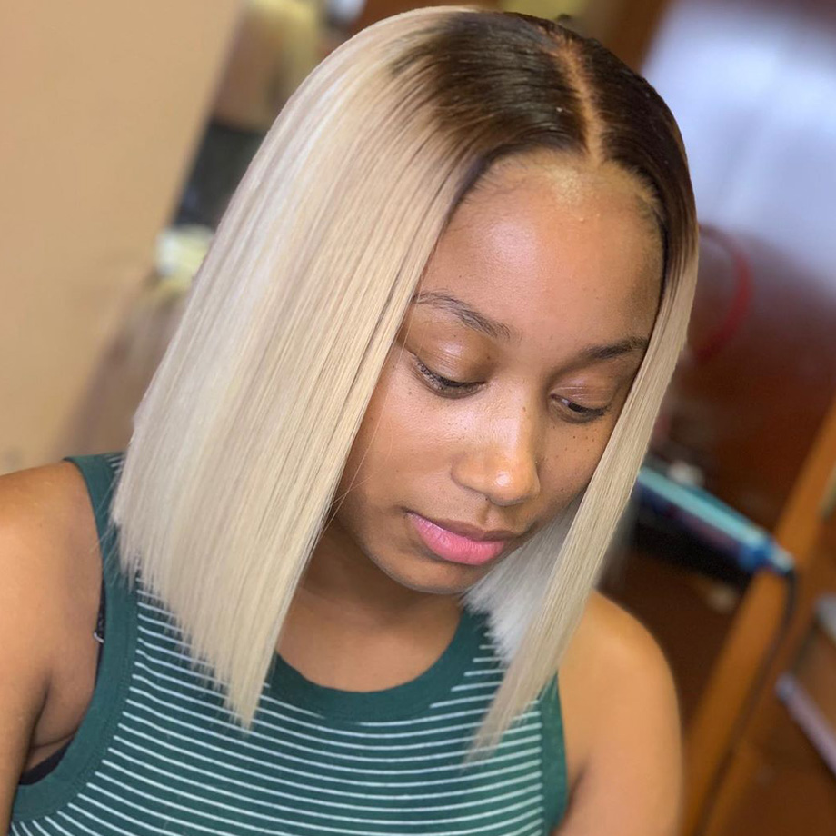 

Short Lace Front Human Hair Wigs Ombre 4 Colors T1b 613 Blonde Color Brazilian Remy Hair Bob Wig for Black Women 13x4