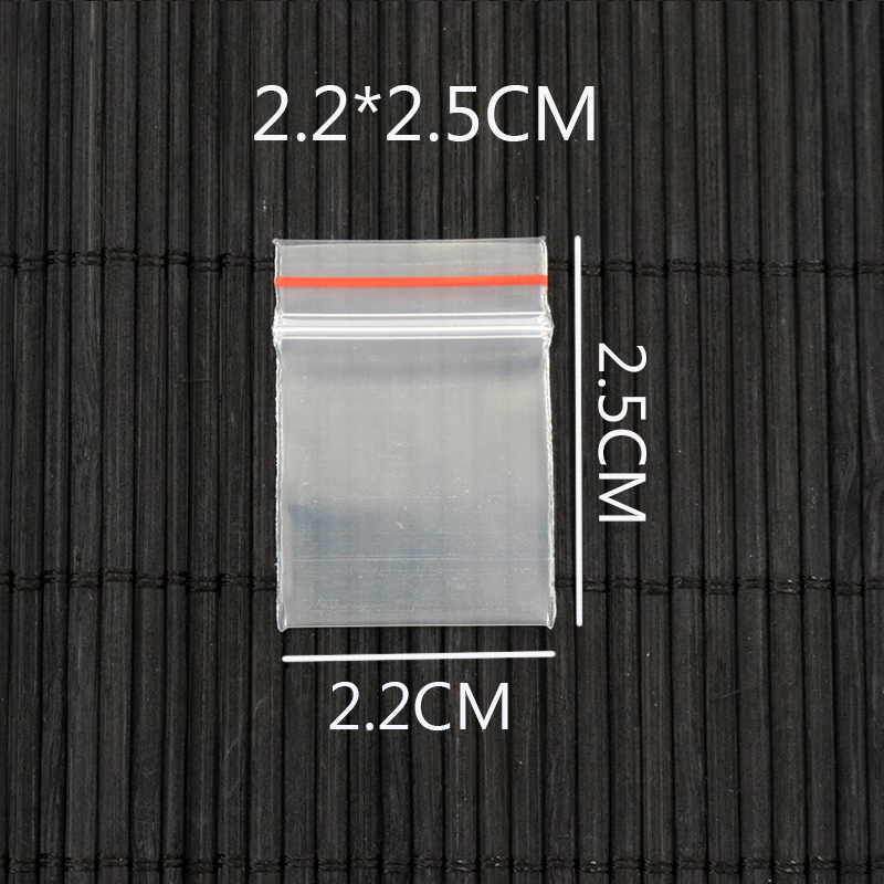 

1000Pcs/Lot Small 2.2cm*2.5cm Clear Zip Lock Resealable Ziplock Grip Seal Plastic Retail Package Bag Zipper Packing Pack Pouch