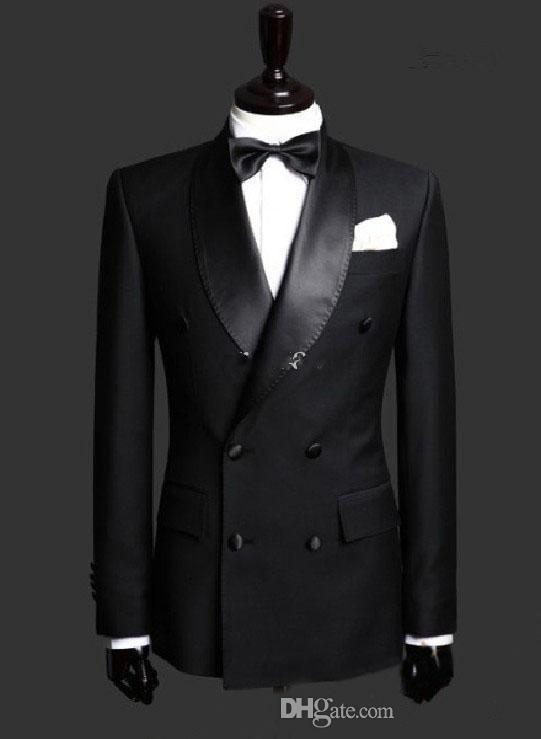 

Classic Shawl Lapel tuxedos groom wedding men suits mens wedding suits tuxedo costumes de smoking pour hommes men(Jacket+Pants+Tie) 196, Same as image