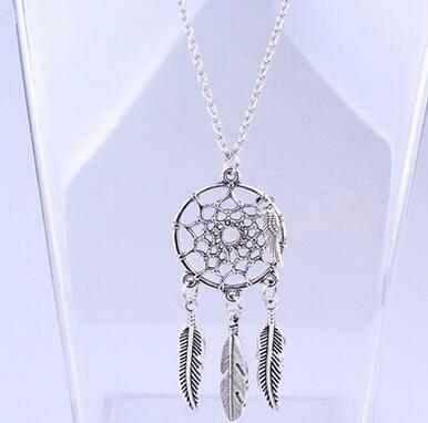 

JG1 Fashion hot Pendant Necklaces 4 Styles Alloy Dream Catcher girl Necklace For Women Statement Necklace Jewelry Dreamcatcher