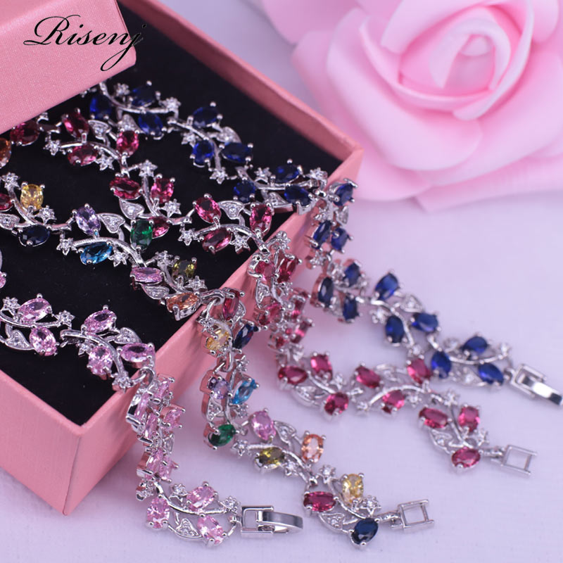 

many choice leaf cute silver 925 jewelry fashion design Top CZ pretty dress bracelet for women party/wedding/banquet present