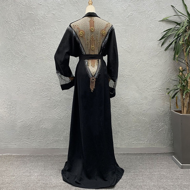 

Eid Ramadan Abaya Kimono Cardigan Embroidery Hijab Muslim Dress Kaftan Dubai Arabic Turkish Islamic African Dashik Bazin Niqab