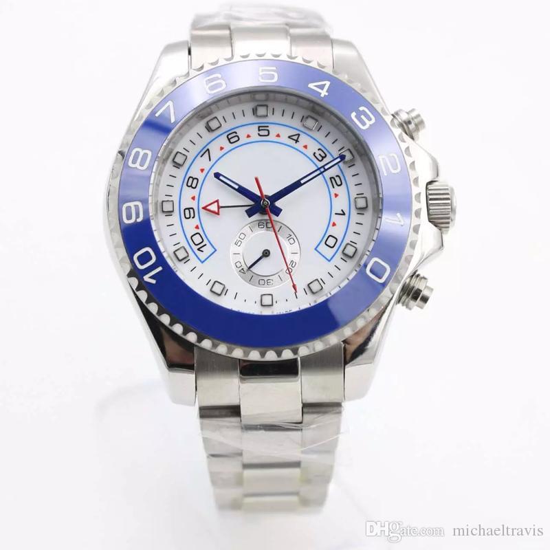 

Men's Watch Blue Ceramic Sapphire Crystal Limited Sports 116688 Automatic Movement Men Watches Wristwatch, Slivery;brown