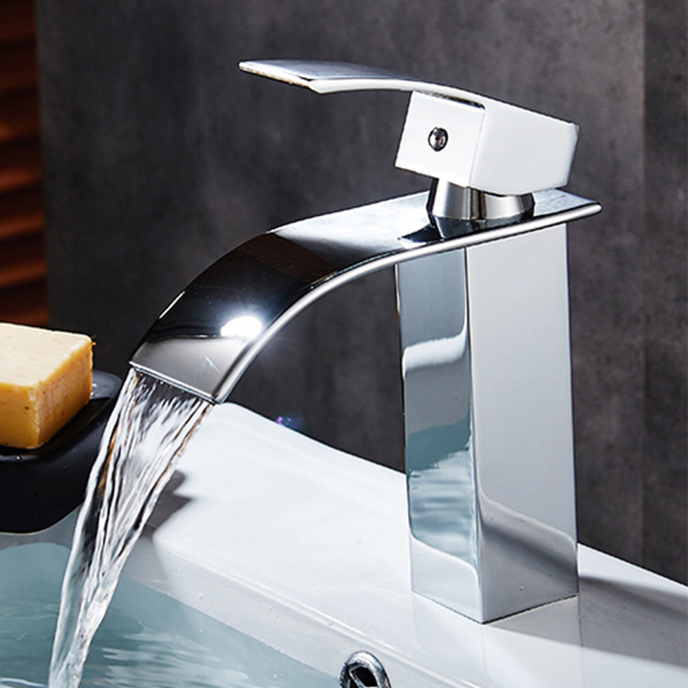 

Faucet Home Bathroom Copper Chrome Faucet Washbasin Hot and Cold Under Counter Basin