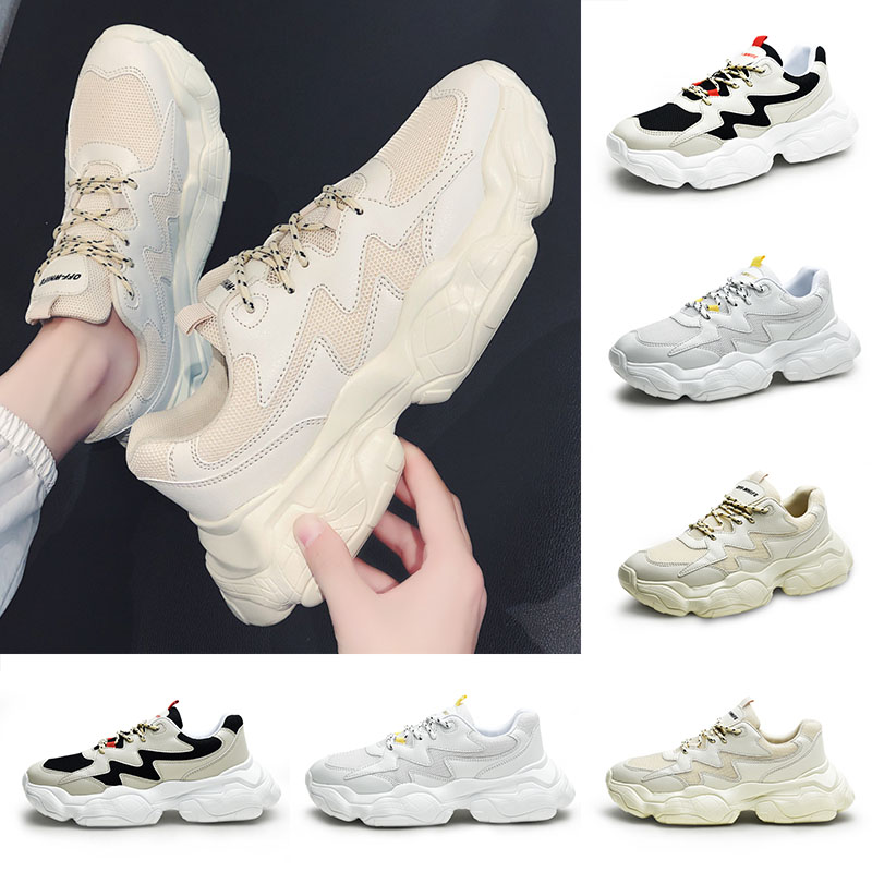 

new top running shoes cool black white fashion creepers dad high quality men women running trainer sports sneakers 3944, A1
