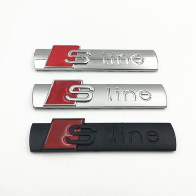 Audi Sline chrome metal cars key ring badges stickers alloys grill dust caps New
