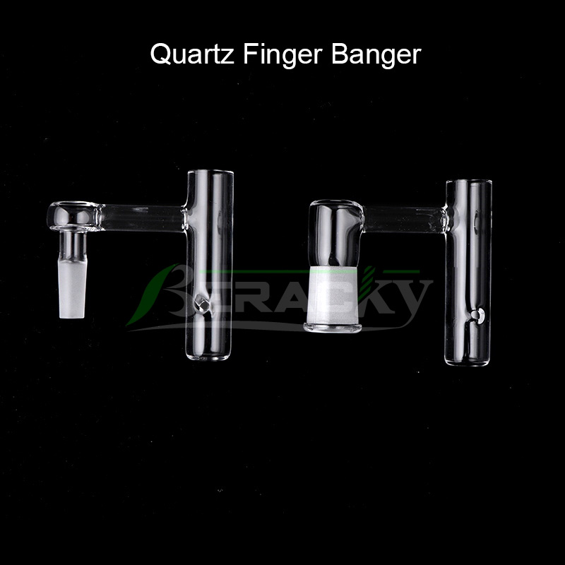 

Beracky Quartz Finger Banger (Finger As Cap) 10mm 14mm 18mm Male Female 45&90 Quartz Banger Nails For Glass Water Bongs Dab Rigs Pipes