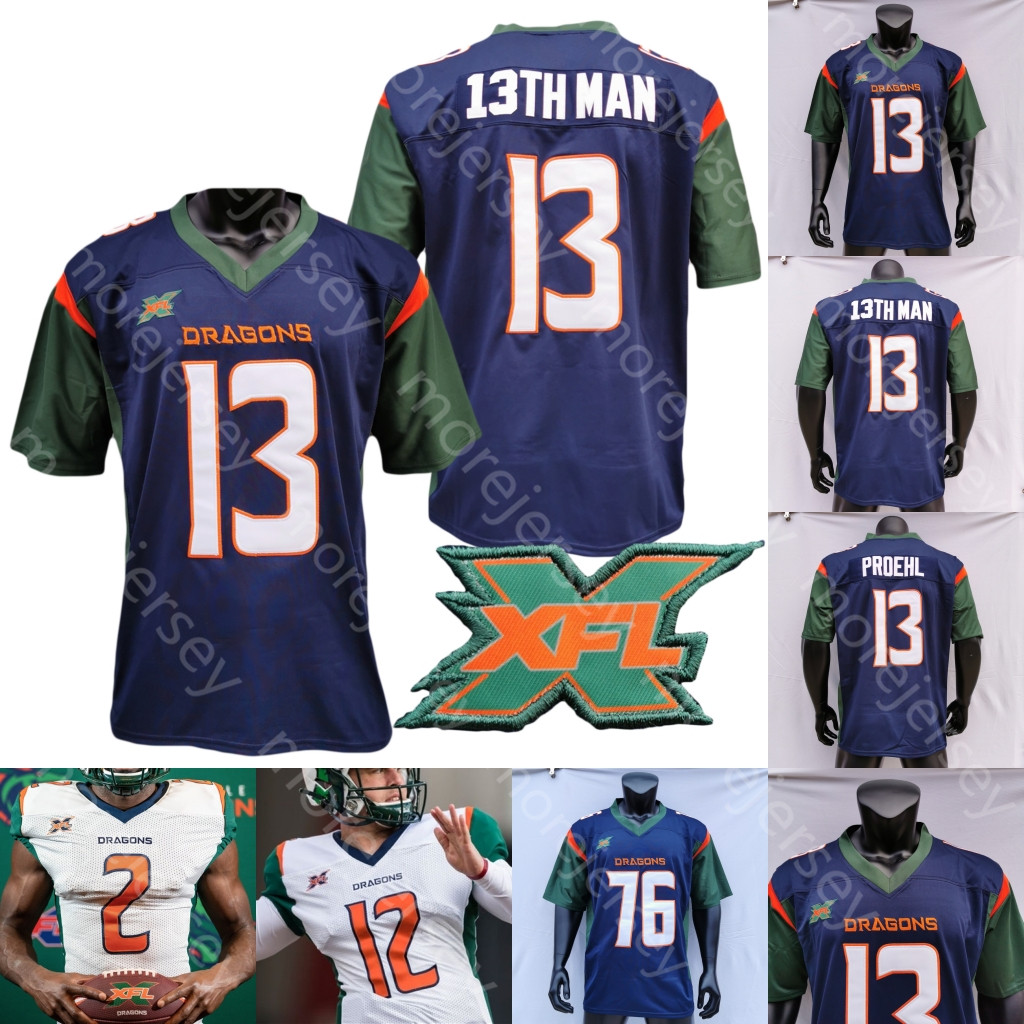 

Seattle Dragons Jersey XFL Brandon Silvers Kenneth Farrow Ja'Quan Gardner Trey Williams Keenan Reynolds Proehl Johnson Temple Sutton Smith, White