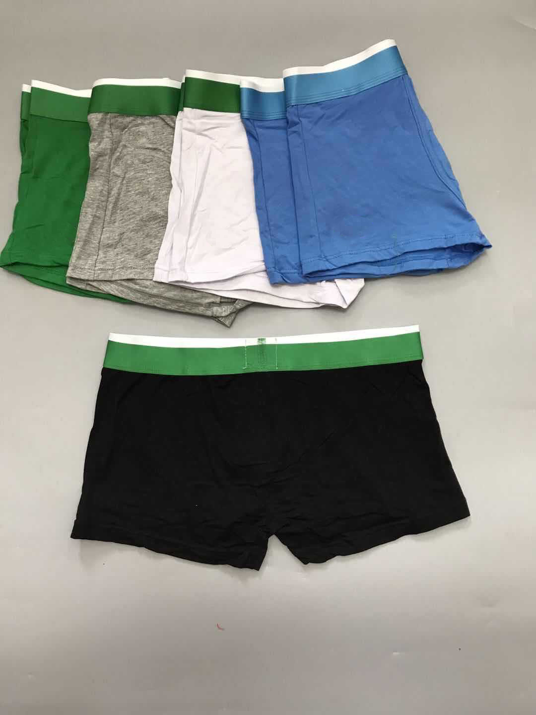 

Hot sale Cotton Breathable Men Underwears Soft Boys Boxers Brief Letter Underpants For Male Sexy Unpants, Green
