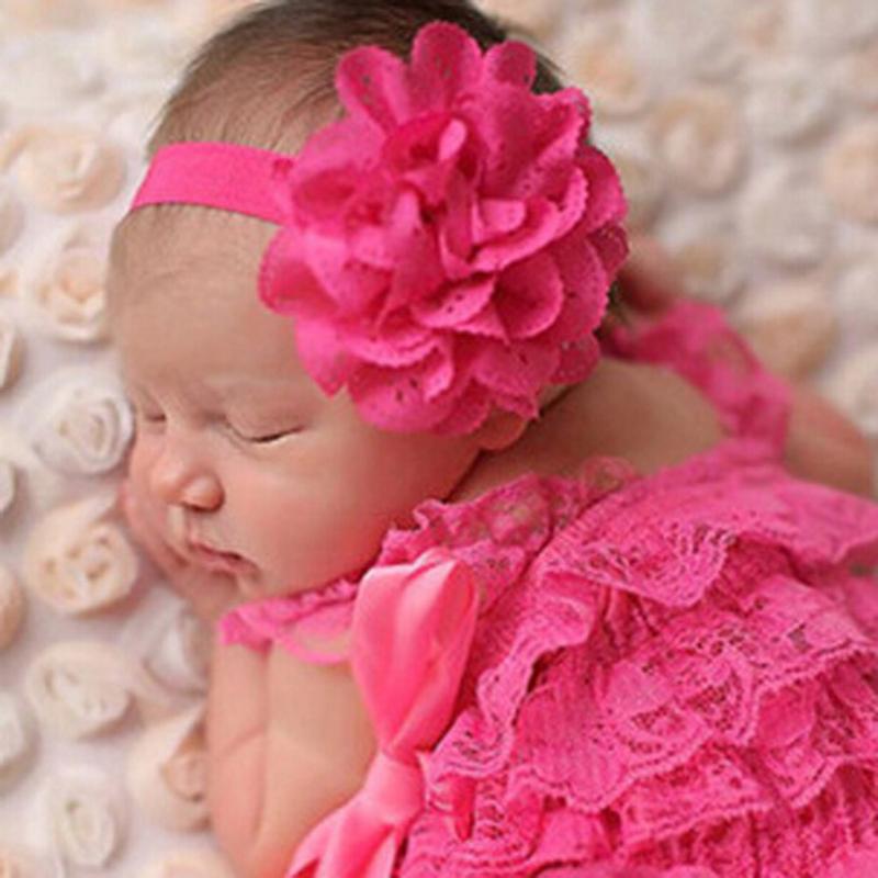 

Cute Baby Girls Elastic Hairband Hollow Out Flower Headband For Newborn Baby Hair Accessories For Kids Girls, Orange