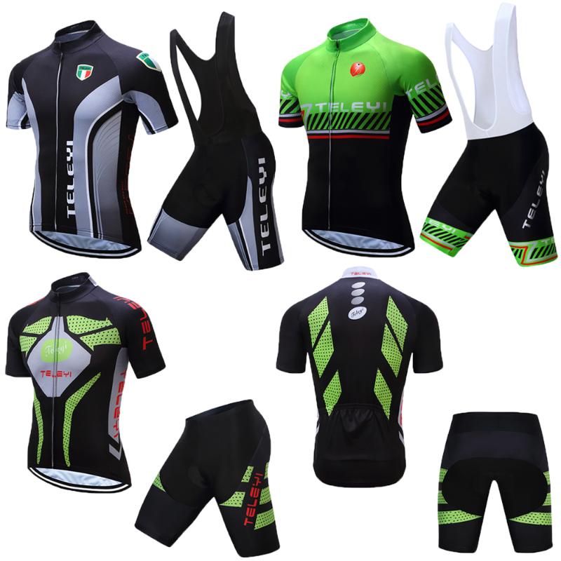 

Summer pro gel pad cycling clothing men triathlon suit bicycle jersey set mtb bike clothes dress sport uniform skinsuit outfit, Color 13