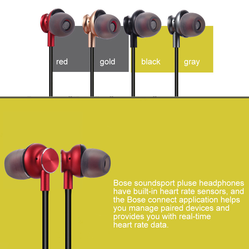 

M6 Bluetooth Headphone Magnetic Wireless Sport Headset Earphones with Mic Stereo Handfree Earbuds for Xiaomi Samsung with Retail Box, Gold