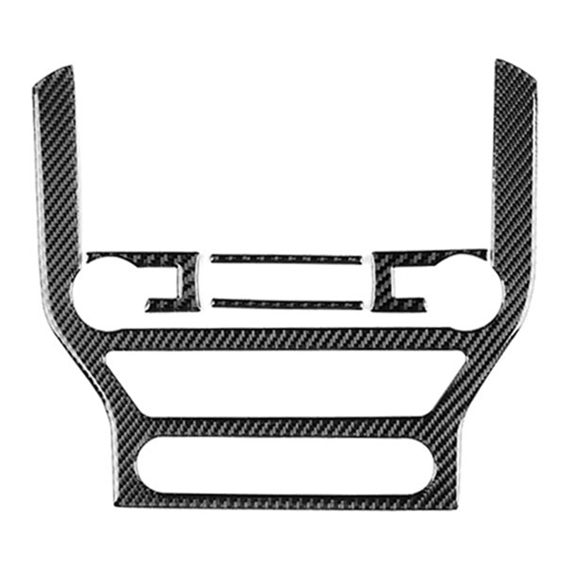 Pour les autocollants de style de carbone Ford Mustang en fibre de carbone et décalcomanies Panneau de commande central Couvercle de garniture in