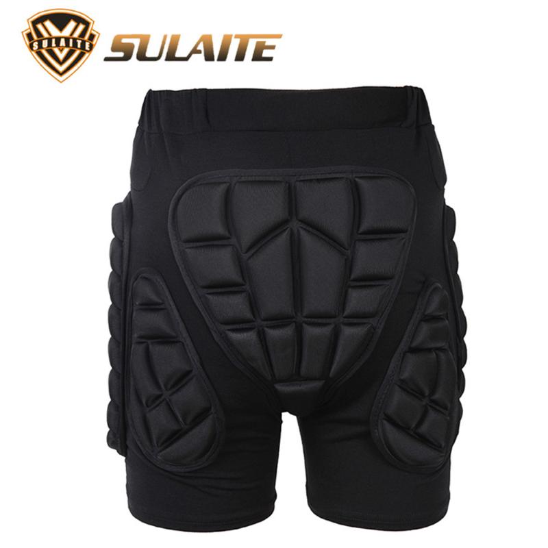 

Protective Shorts Knee Durable Black Outdoors Ski Racing Sports Buttock Protection Pads Protector Training Roller Skates, As pic
