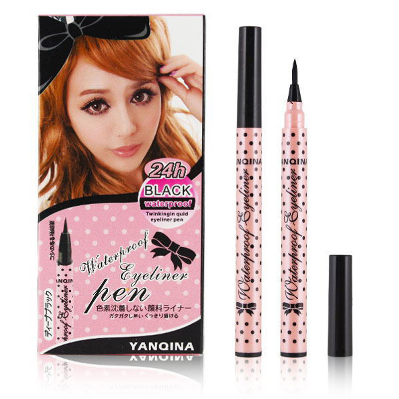 YANQINA 36H Makeup Eyeliner Pencil Waterproof Black Makeup Eyeliner Pen No Blooming Precision Liquid Eye Liner 12pcs/set Wholesale-image-434768603