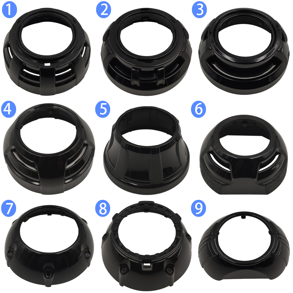 

3.0 inches projector lens shrouds Easy Install hella 3 Koito Q5 Bi-xenon hid projector shroud Mask LHD RHD hid headlight Modify