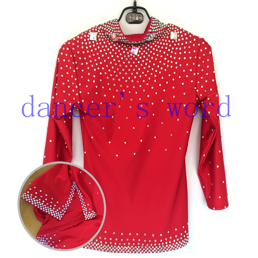 

New style men's Latin dance costume sexy spandex long sleeves men's latin dance body top for jackets A3, Black