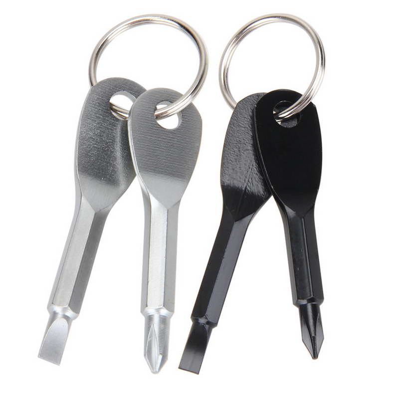 Father's Day Gift Stainless Steel Hardware Double Screwdriver Keychain for Men Women Unique Daily Use and Outdoor Activities Key Tool