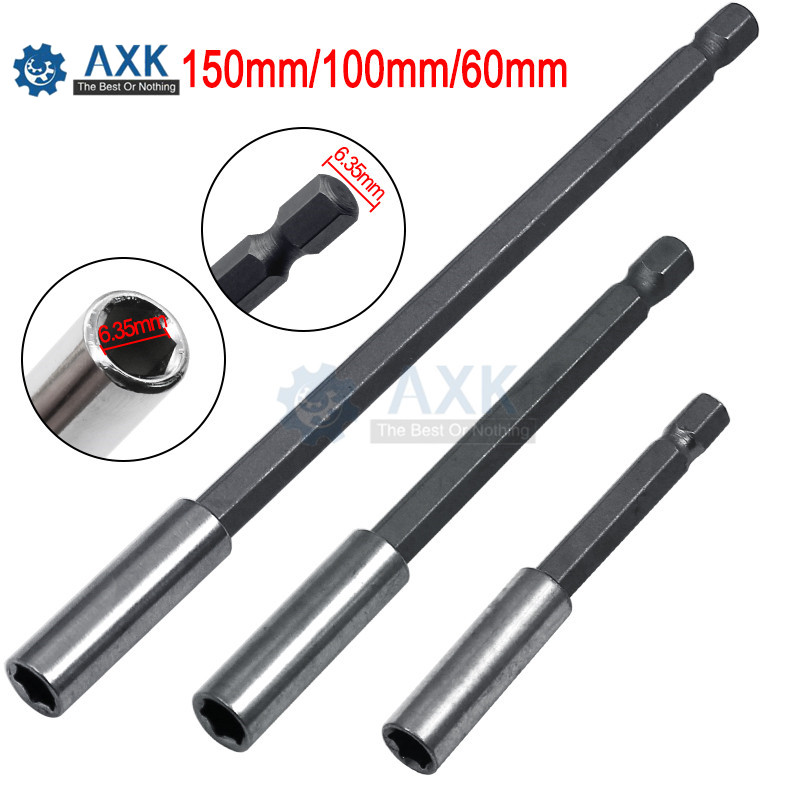 60 mm 1//4 pouces tige hex libération rapide Tournevis porte-embout Extension Bar 1PC