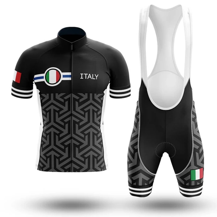

2021 new italy Pro Bicycle Team Short Sleeve Maillot Ciclismo Men's Cycling Jersey Summer breathable Cycling Clothing Sets, Black;red