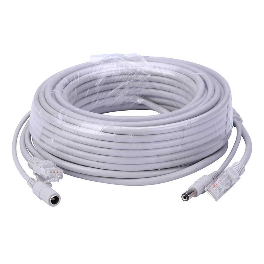 

5pcs/lot 20M Ethernet Network Cable CCTV RJ45 +DC Power Cable Cat 5 cable for CCTV Security IP Camera NVR System