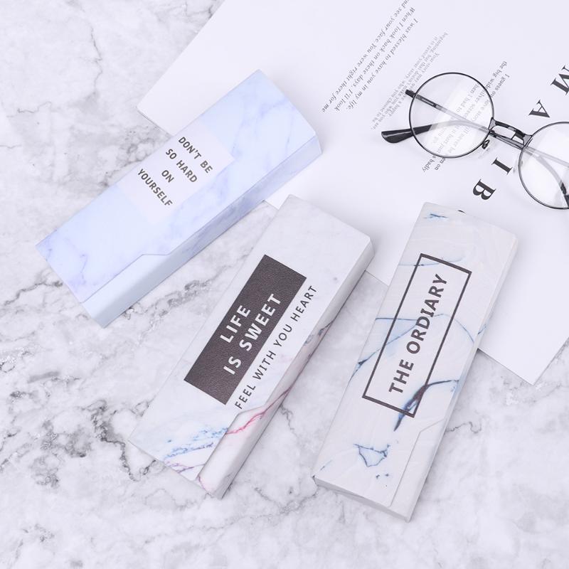 

EIE 1PC Unisex Cute Fashion Portable Marble Stripe Glasses Box Eyeglasses Case Spectacle Storage Container Eyewear Protector