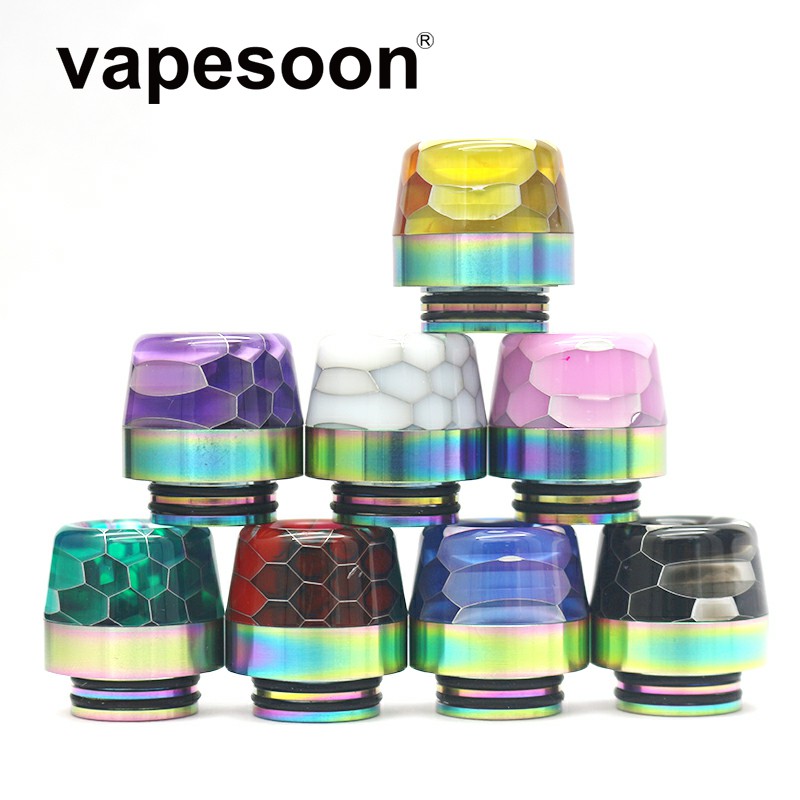 

Colorful Rainbow Snake Skin Cobra 810 Drip Tip for e-Cigarette 810 Thread Atomizer Vape Vaporizer RBA RTA RDTA Tank