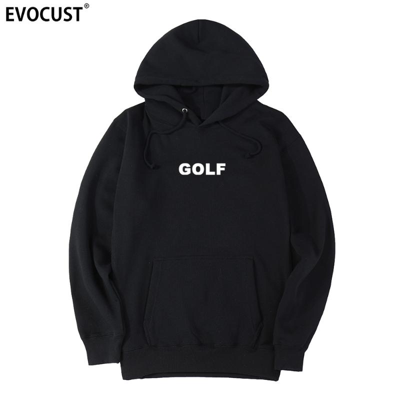 

GOLF LOGO HOODIE GOLFED WANG Tyler The Creator Skate hip hop men Sweatshirts women unisex Combed Cotton, Black
