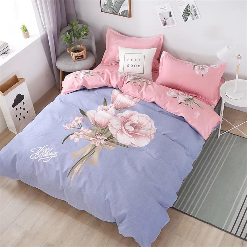 European And American Style Bedding Sets AB Side Duvet Cover Bed Sheets Home Textile King Size