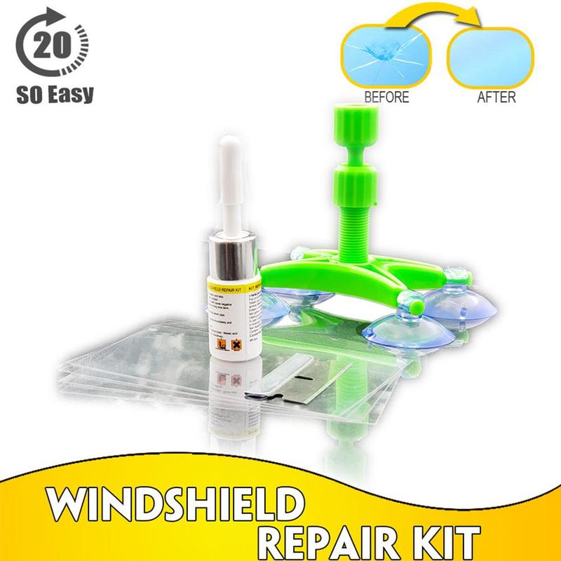 

Windshield Repair Kit Quick Fix Car Cracked Glass Windscreen Repair Tool Kit Resin Sealer DIY Auto Window Screen Polishing