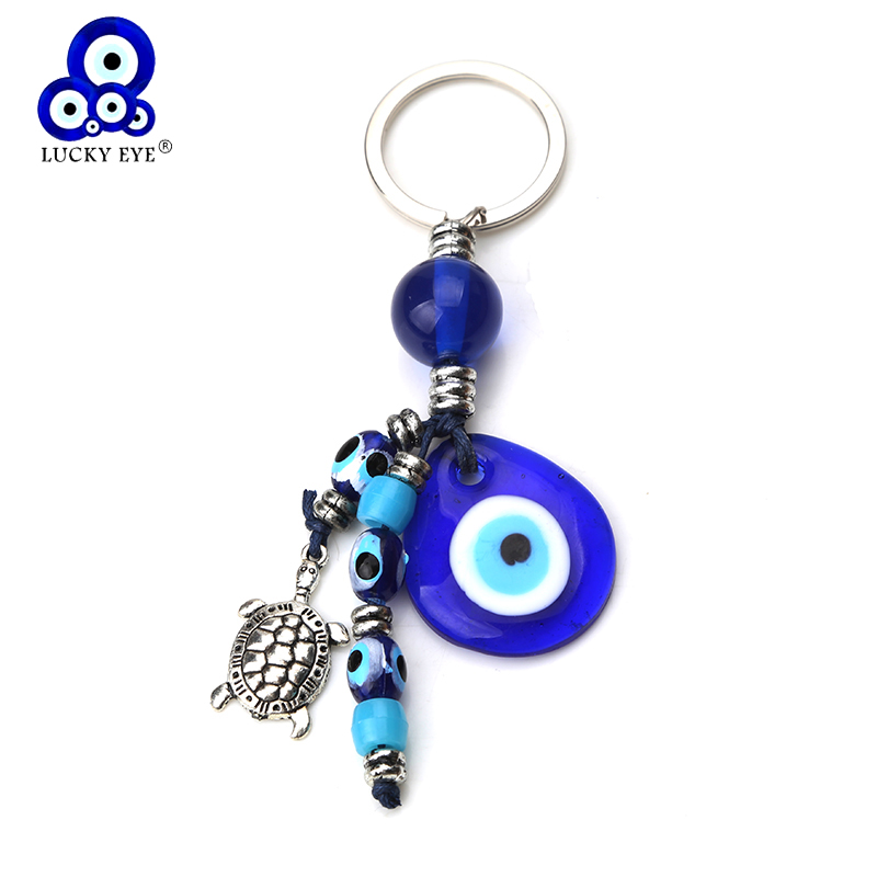 

fashion jewelry key chains hamsa Lucky Eye Elephant Hamsa Hand Tree Keychain Evil Eye Glass Beads Key chain Car Keyring For Women Men Jew...