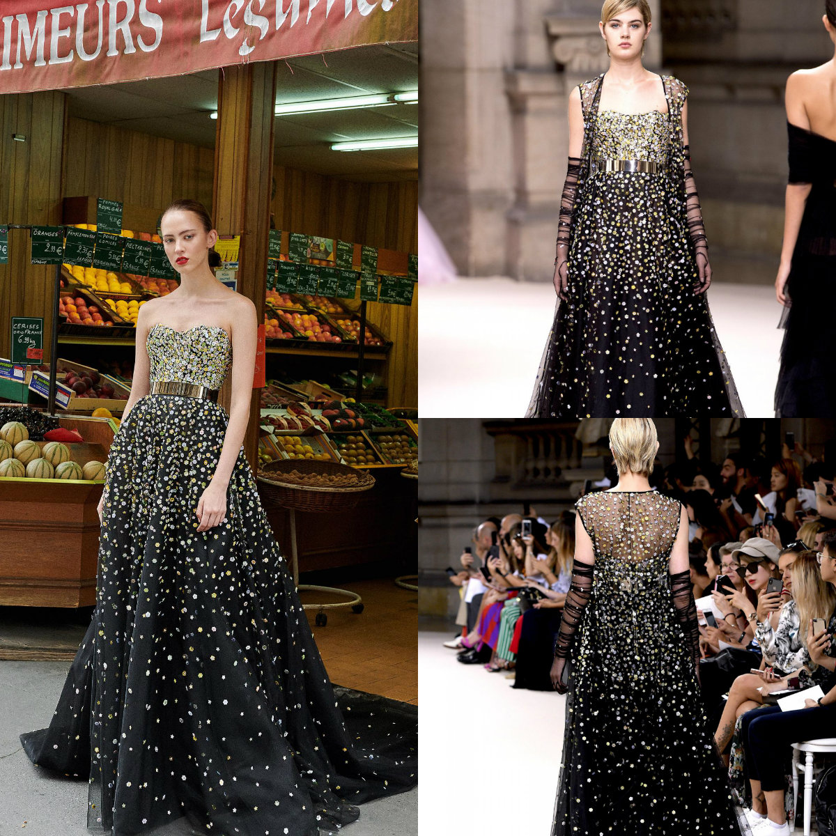 

2020 Beaded Prom Dresses Long Crystal Sweetheart A Line Evening Gowns Sweep Train Formal Party Wear Black Tulle Plus Size Dress, Gold