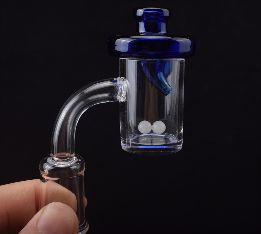 

Flat Top Quartz Banger OD 25mm with Carb Cap and Terp Pearl Quartz Banger Nail 10mm 14mm 18mm male female