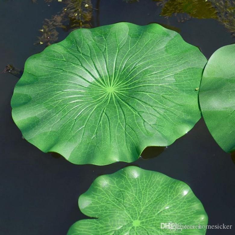

10pcs 10-60cm artificial PE foam lotus leaf water lily floating pool plant aquarium fish pond decoration home garden decoration