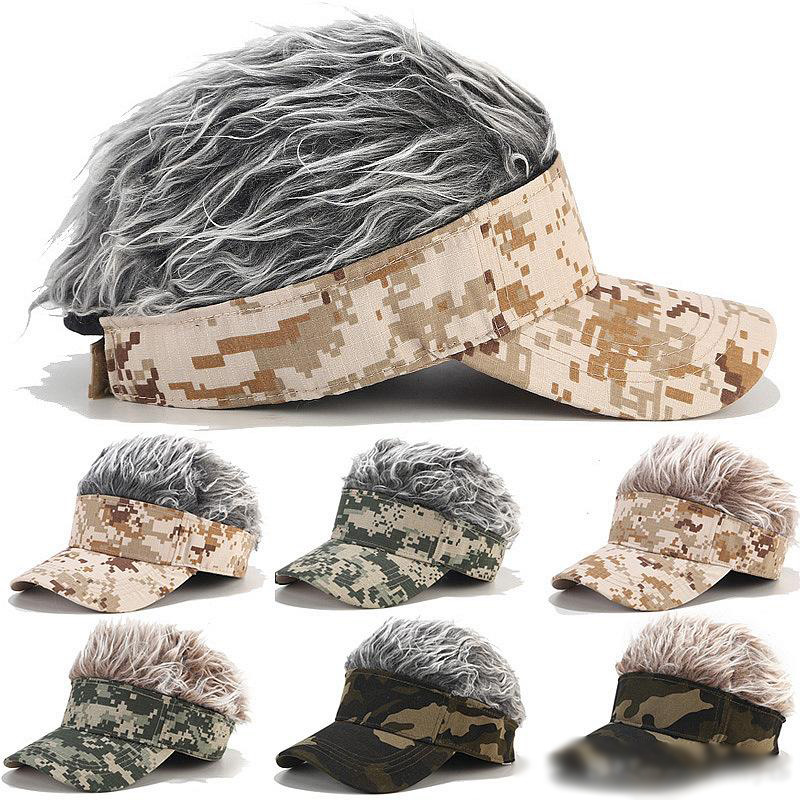 mens ball cap with fake ponytail